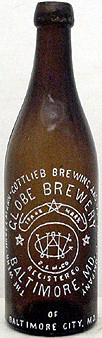 THE WEHR HOBELMANN GOTTLIEB BREWING AND MALTING COMPANY EMBOSSED BEER BOTTLE