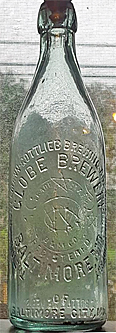 THE WEHR - HOBELMANN - GOTTLIEB BREWING & MALTING COMPANY EMBOSSED BEER BOTTLE