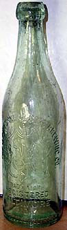 THE J. F. WIESSNER & SONS BREWING COMPANY EMBOSSED BEER BOTTLE