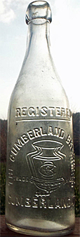 THE CUMBERLAND BREWING COMPANY EMBOSSED BEER BOTTLE