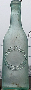 WASHINGTON BREWERY EMBOSSED BEER BOTTLE