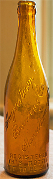 HAGERSTOWN BREWING COMPANY EMBOSSED BEER BOTTLE