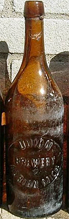 UNION BREWERY EMBOSSED BEER BOTTLE