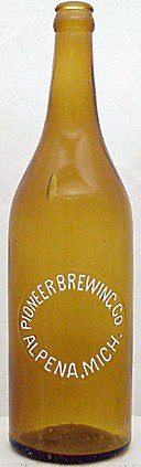 PIONEER BREWING COMPANY EMBOSSED BEER BOTTLE