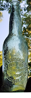 ANN ARBOR BREWING COMPANY EMBOSSED BEER BOTTLE