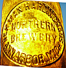 HERMAN HARDINGHAUS NORTHERN BREWERY EMBOSSED BEER BOTTLE