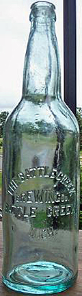 THE BATTLE CREEK BREWING COMPANY EMBOSSED BEER BOTTLE