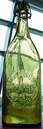 F. H. BOOS PH. BEST MILWAUKEE BEER EMBOSSED BEER BOTTLE