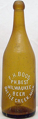 PHILLIP BEST MILWAUKEE BEER EMBOSSED BEER BOTTLE