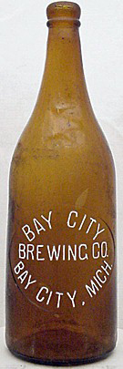 BAY CITY BREWING COMPANY EMBOSSED BEER BOTTLE