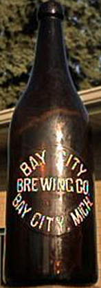 BAY CITY BREWING COMPANY EMBOSSED BEER BOTTLE