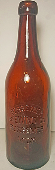 BESSEMER BREWING COMPANY EMBOSSED BEER BOTTLE