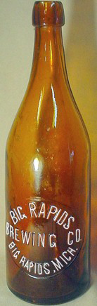 BIG RAPIDS BREWING COMPANY EMBOSSED BEER BOTTLE