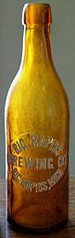 BIG RAPIDS BREWING COMPANY EMBOSSED BEER BOTTLE