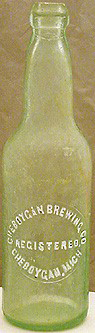 CHEBOYGAN BREWING COMPANY EMBOSSED BEER BOTTLE