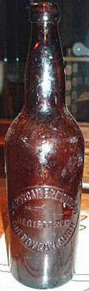 CHEBOYGAN BREWING COMPANY EMBOSSED BEER BOTTLE