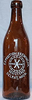 EXPOSITION BREWING COMPANY EMBOSSED BEER BOTTLE