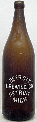 DETROIT BREWING COMPANY EMBOSSED BEER BOTTLE