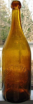 DETROIT BREWING COMPANY EMBOSSED BEER BOTTLE