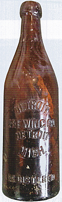 DETROIT BREWING COMPANY EMBOSSED BEER BOTTLE