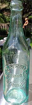 DETROIT BREWING COMPANY EMBOSSED BEER BOTTLE