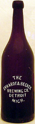 THE EKHARDT & BECKER BREWING COMPANY EMBOSSED BEER BOTTLE