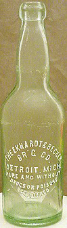 THE EKHARDT & BECKER BREWING COMPANY EMBOSSED BEER BOTTLE