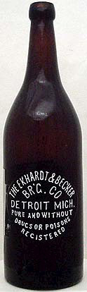 THE EKHARDT & BECKER BREWING COMPANY EMBOSSED BEER BOTTLE