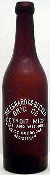 THE EKHARDT & BECKER BREWING COMPANY EMBOSSED BEER BOTTLE