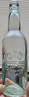 PH. KLING BREWING COMPANY EMBOSSED BEER BOTTLE