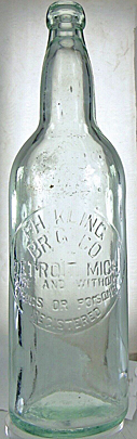 PH. KLING BREWING COMPANY EMBOSSED BEER BOTTLE