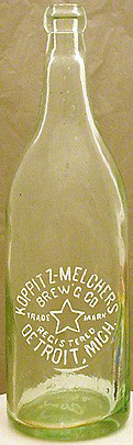 KOPPITZ - MELCHERS BREWING COMPANY EMBOSSED BEER BOTTLE