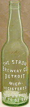 THE STROH BREWERY COMPANY EMBOSSED BEER BOTTLE