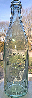 B. STROH BREWING COMPANY EMBOSSED BEER BOTTLE