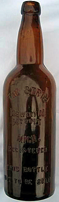 THE STROH BREWERY COMPANY EMBOSSED BEER BOTTLE