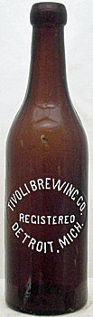 TIVOLI BREWING COMPANY EMBOSSED BEER BOTTLE