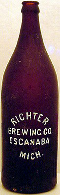 RICHTER BREWING COMPANY EMBOSSED BEER BOTTLE