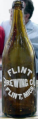 FLINT BREWING COMPANY EMBOSSED BEER BOTTLE