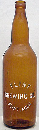 FLINT BREWING COMPANY EMBOSSED BEER BOTTLE