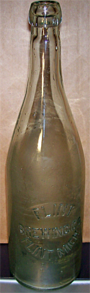 FLINT BREWING COMPANY EMBOSSED BEER BOTTLE