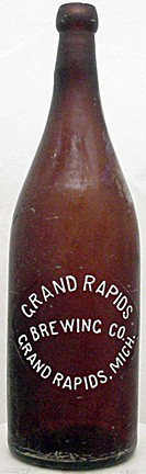 GRAND RAPIDS BREWING COMPANY EMBOSSED BEER BOTTLE