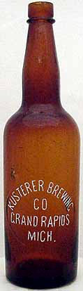 KUSTERER BREWING COMPANY EMBOSSED BEER BOTTLE