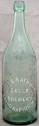 VEIT & RATHMANN EAGLE BREWERY EMBOSSED BEER BOTTLE