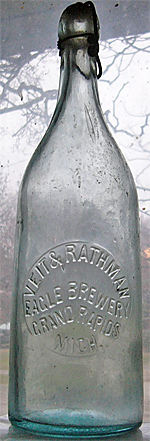 VEIT & RATHMANN EAGLE BREWERY EMBOSSED BEER BOTTLE