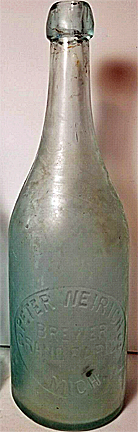 PETER WEIRICH BREWER EMBOSSED BEER BOTTLE