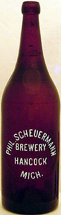 PHIL. SCHEUERMANN BREWERY EMBOSSED BEER BOTTLE