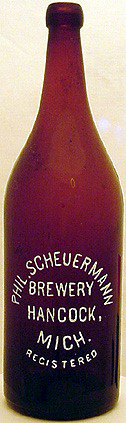 PHIL. SCHEUERMANN BREWERY EMBOSSED BEER BOTTLE