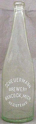 SCHEUERMANN BREWERY EMBOSSED BEER BOTTLE