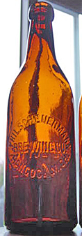 PHIL. SCHEUERMANN BREWING COMPANY EMBOSSED BEER BOTTLE