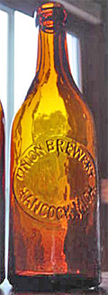 UNION BREWERY EMBOSSED BEER BOTTLE